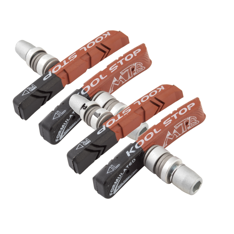 Load image into Gallery viewer, Kool-Stop-Mountain-Pads-Brake-Shoe-Threaded-Post-Mountain-Bike-BR1227PO2-Bicycle-Brake-Pads
