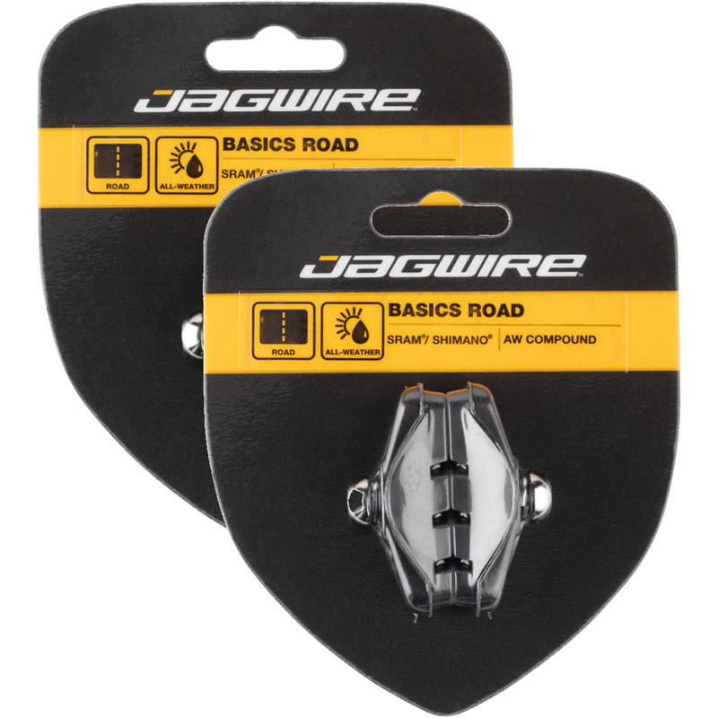 Load image into Gallery viewer, Jagwire-Basics-Brake-Pads-Brake-Shoe-Threaded-Post-Road-Bike-BR1321PO2-Bicycle-Brake-Pads
