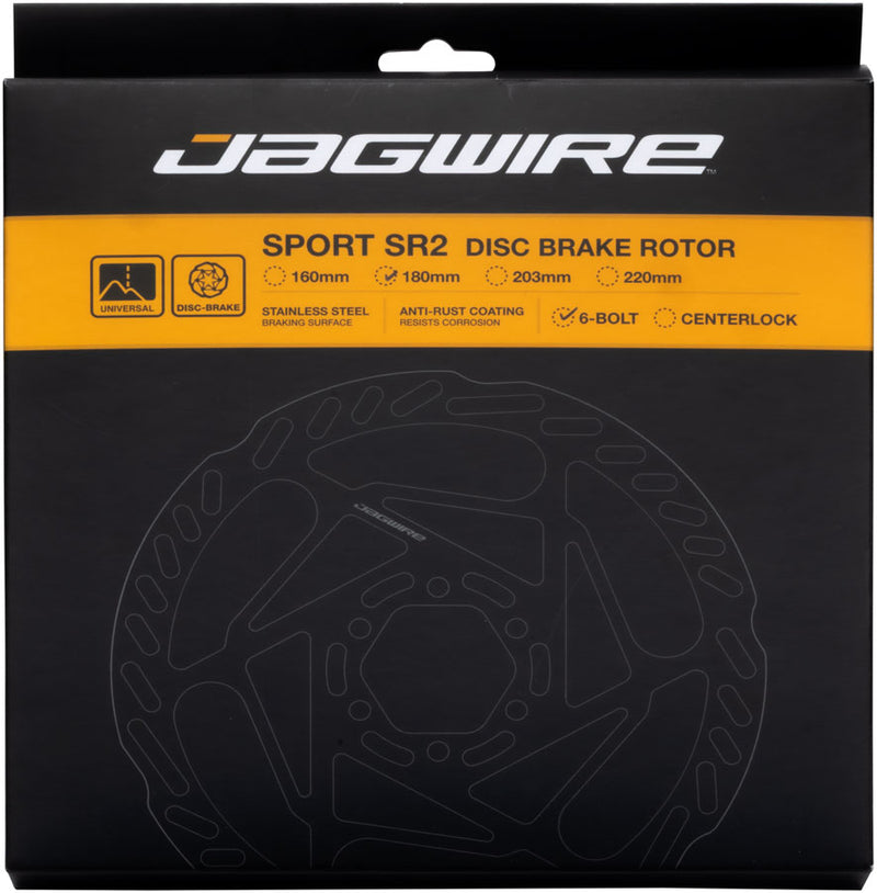Load image into Gallery viewer, Jagwire Sport SR2 Disc Brake Rotor - 180mm, 6-Bolt, 1.8mm Thickness
