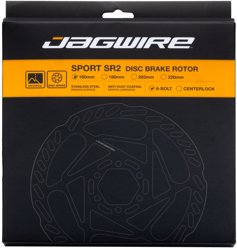 Load image into Gallery viewer, Jagwire Sport SR2 Disc Brake Rotor - 160mm, 6-Bolt, 1.8mm Thickness
