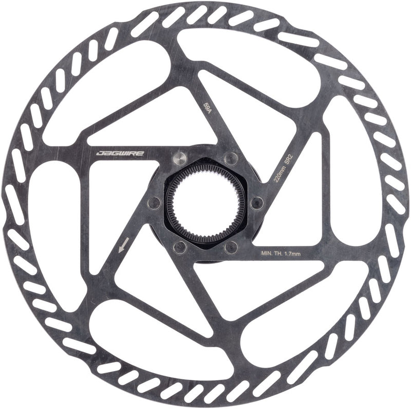 Load image into Gallery viewer, Jagwire Sport SR2 Disc Brake Rotor - 220mm, Center Lock, Includes Lockring, 2.0mm Thickness
