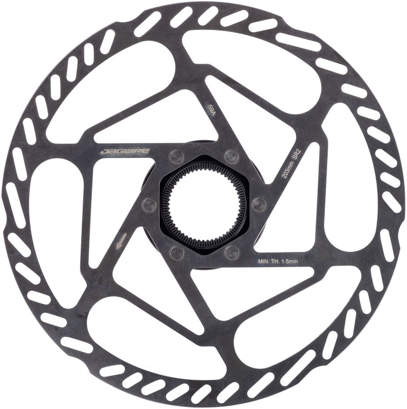 Load image into Gallery viewer, Jagwire Sport SR2 Disc Brake Rotor - 203mm, Center Lock, Includes Lockring, 1.8mm Thickness
