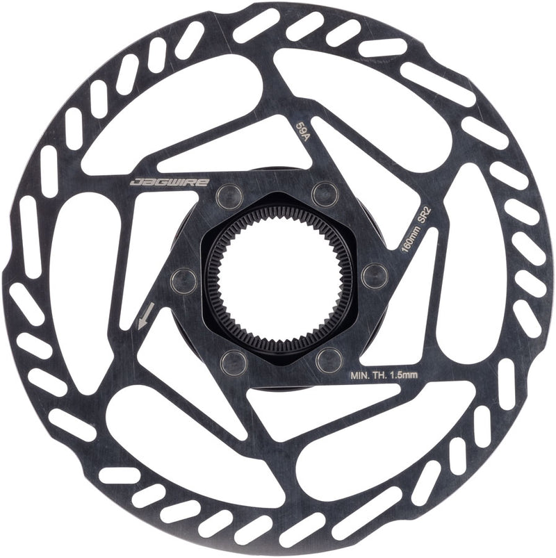 Load image into Gallery viewer, Jagwire Sport SR2 Disc Brake Rotor - 160mm, Center Lock, Includes Lockring, 1.8mm Thickness
