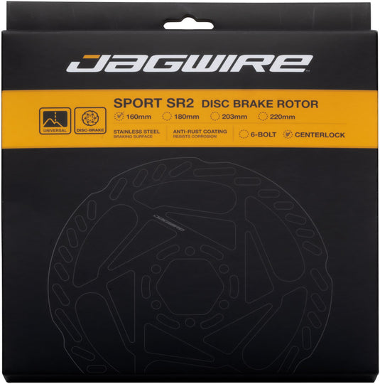 Jagwire Sport SR2 Disc Brake Rotor - 160mm, Center Lock, Includes Lockring, 1.8mm Thickness
