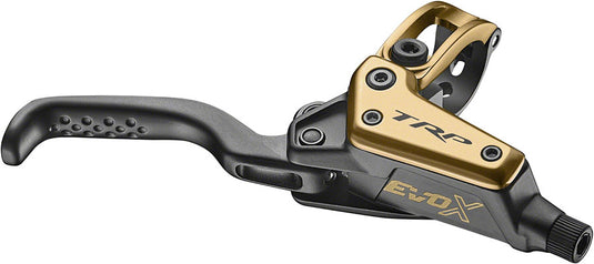 TRP EVO X HD-M9020 Disc Brake and Lever - Right/Front or Rear, 1900mm Hose, Post Mount, 2-Piston, Gold