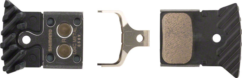 Load image into Gallery viewer, Shimano Metal Compound Disc Brake Pads with Finned Alloy Cooling Fins - High-Performance, Durable Bike Brake Components
