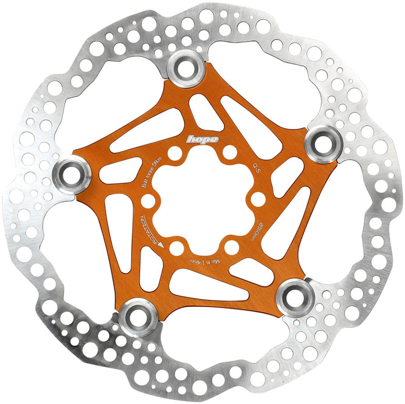 Load image into Gallery viewer, Pack of 2 Hope Floating Disc Brake Rotors, 160mm, 6-Bolt, Orange
