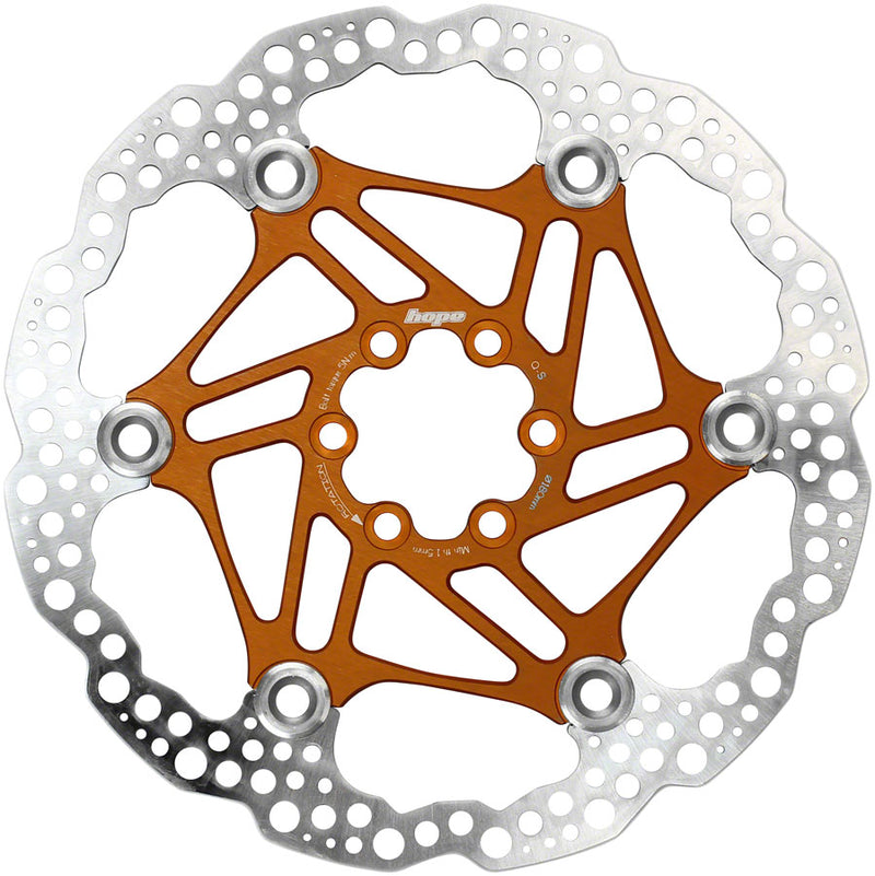 Load image into Gallery viewer, Pack of 2 Hope Floating Disc Brake Rotors, 180mm, 6-Bolt, Orange
