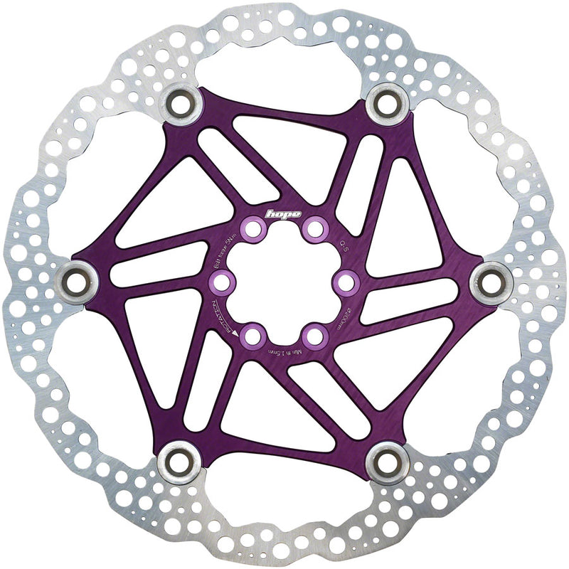 Load image into Gallery viewer, Pack of 2 Hope Floating Disc Brake Rotors, 200mm, 2 Piece, Purple
