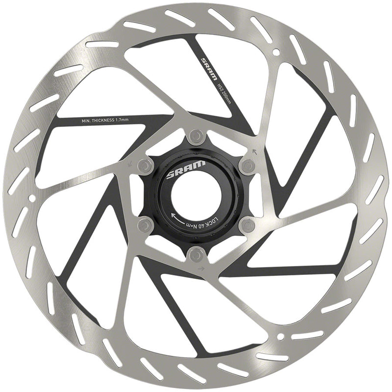 Load image into Gallery viewer, SRAM HS2 Disc Brake Rotors Bundle 180mm &amp; 200mm Center Lock, High-Performance MTB Heat Dissipation &amp; Braking Power
