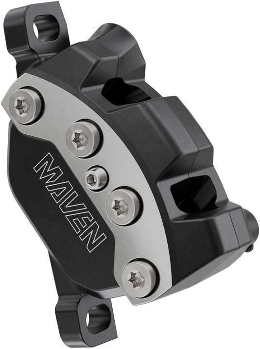 SRAM Maven Ultimate 4-Piston Disc Brake Calipers Heavy-Duty Hydraulic Performance, Post Mount, Black/Silver, Front & Rear (Pair)