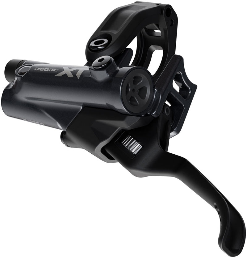 Load image into Gallery viewer, Shimano Deore XT BR-M8220 Disc Brake and BL-M8200 Lever - Left/Front, Post Mount, 4-Piston Caliper, SM-BH90-SBM Hose,
