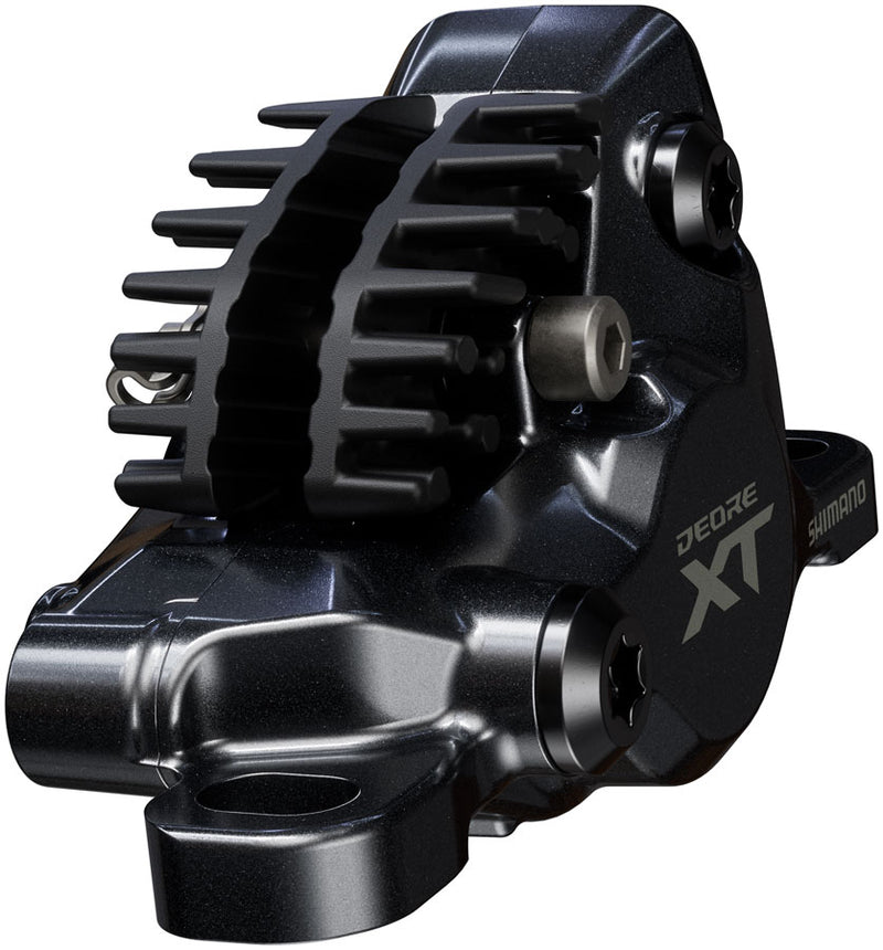Load image into Gallery viewer, Shimano Deore XT M8200 Disc Brake and Lever - Left/Front, Post Mount, 2-Piston Caliper, SM-BH90-SBM Hose, Fin Metal
