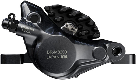 Shimano Deore XT M8200 Disc Brake and Lever - Left/Front, Post Mount, 2-Piston Caliper, SM-BH90-SBM Hose, Fin Metal