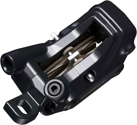 Shimano Deore BR-MT620 Disc Brake Caliper - Front or Rear, Post Mount, 4-Piston, Includes D03S-MX Resin Pads, Black
