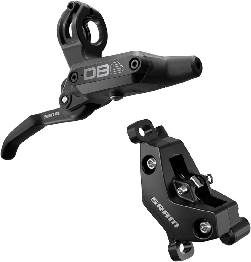 Load image into Gallery viewer, SRAM DB6 Disc Brake and Lever Bundle - Hydraulic 4-Piston, Post Mount, Aluminum, Diffusion Black
