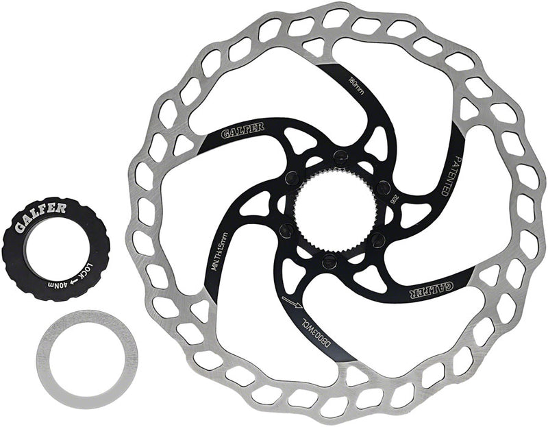 Load image into Gallery viewer, Galfer MTB Disc Brake Rotor 180mm Centerlock 1.8mm Wave High Carbon Stainless Steel (2-Pack)
