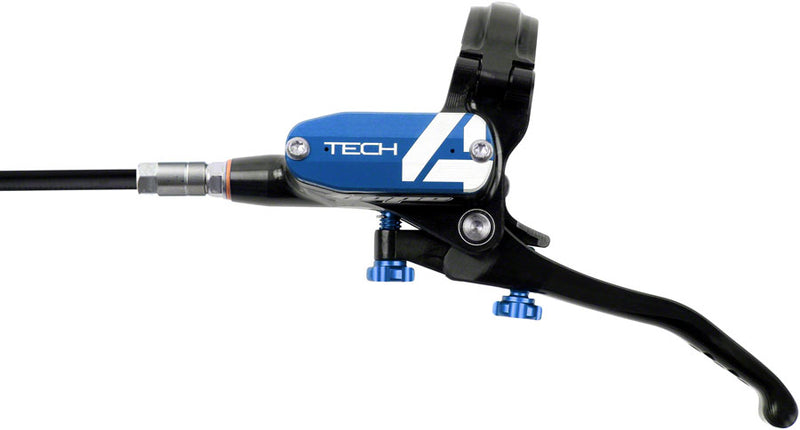 Load image into Gallery viewer, Hope Tech 4 V4 Disc Brake and Lever Set - Rear, Hydraulic, Post Mount, Blue
