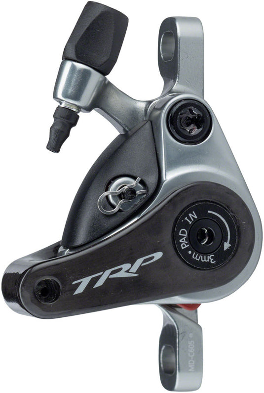 TRP Spyre SLC Road Mechanical Disc Brake, Front or Rear, Post mount, 140 or 160mm (not included), 170g, Silver