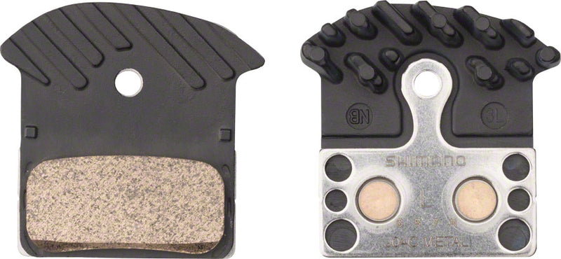 Load image into Gallery viewer, Shimano J04C-MF Metal Finned Alloy Disc Brake Pads &amp; Springs High-Performance Sintered Pad Replacement
