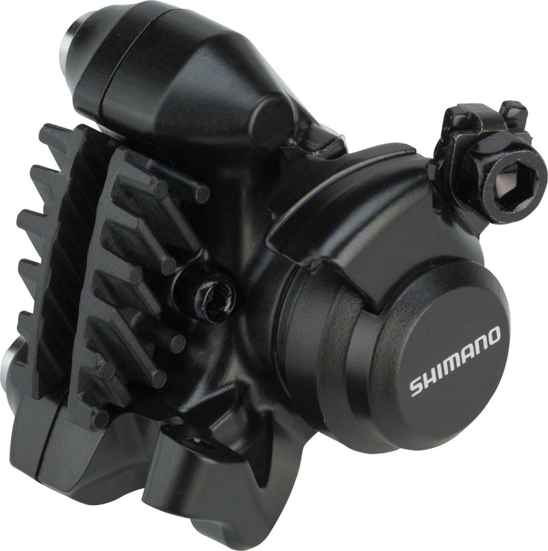 Load image into Gallery viewer, Shimano BR-RS305 Flat-Mount Disc Brake Calipers with Resin Pads Front &amp; Rear, Drop/Flat-Bar Compatible, Black
