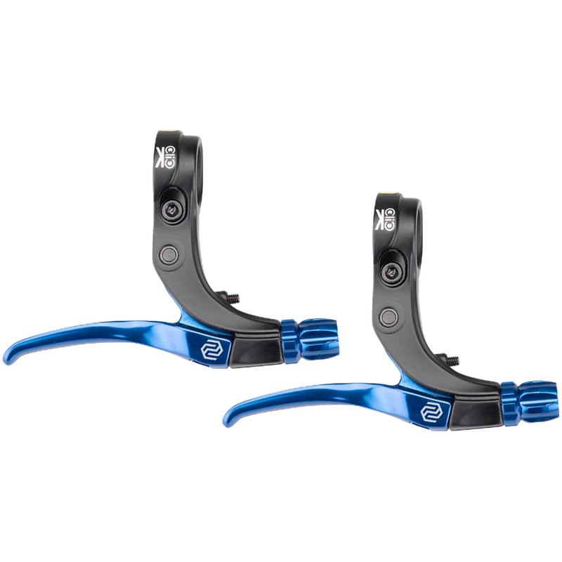 Load image into Gallery viewer, Promax Click V-Point Race BMX Brake Levers Lightweight Aluminum, Reversible, Blue (Pair)
