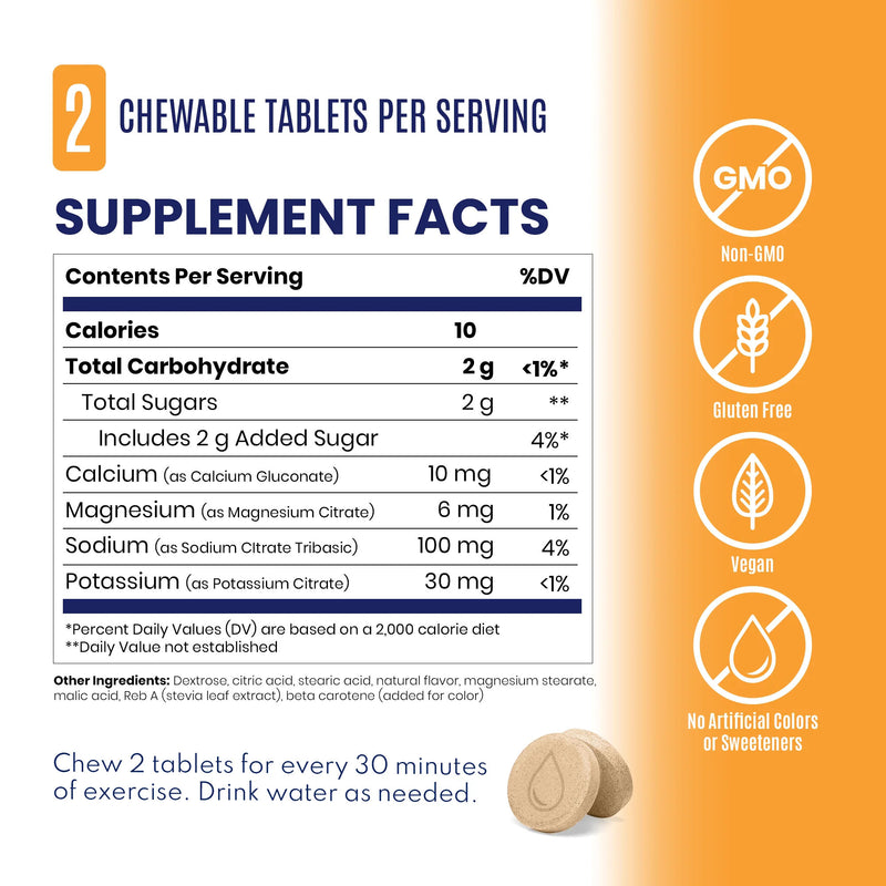 Load image into Gallery viewer, SaltStick Fastchews Chewable Electrolyte Tablets - Bottle of 30, Orange
