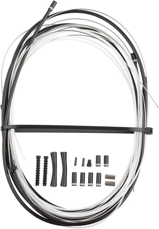 SRAM SlickWire Pro Shift Kit Shifter Cable and Housing Set, Stainless Steel, Black, Shimano/SRAM, Kit
