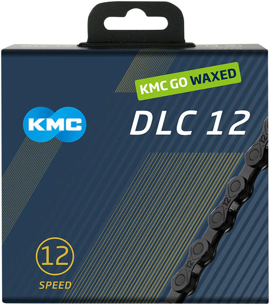 KMC DLC 12 Waxed Chain - 12-Speed, 126 Links, Black