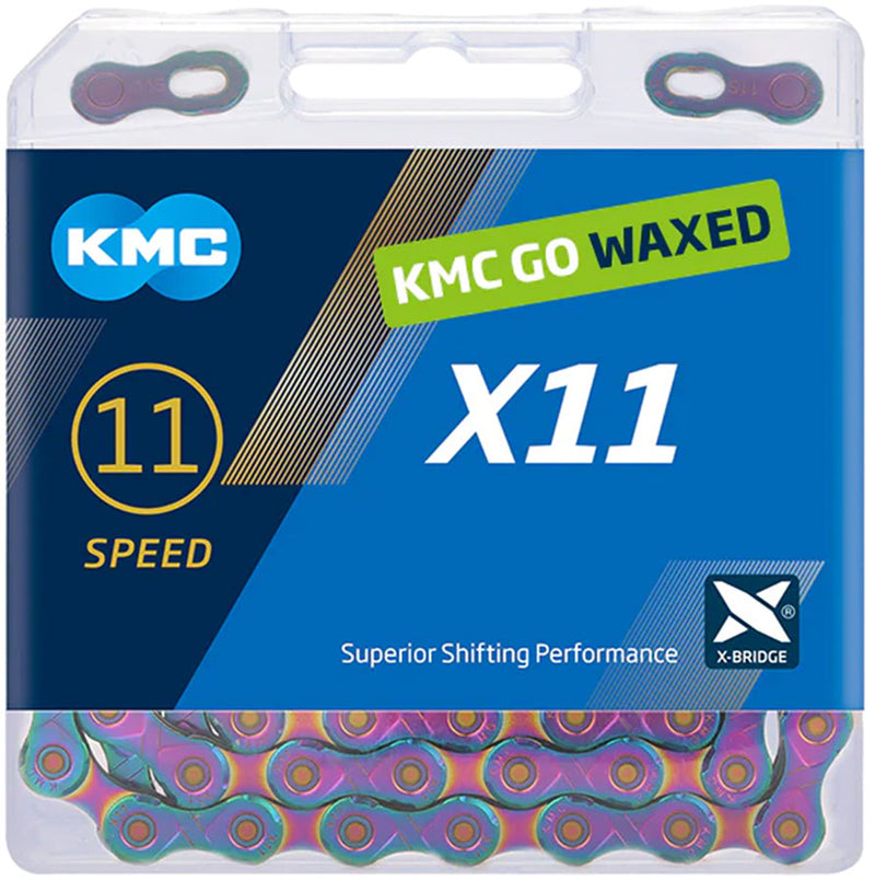 Load image into Gallery viewer, KMC X11 Waxed Chain - 11-Speed, 118 Links, Aurora
