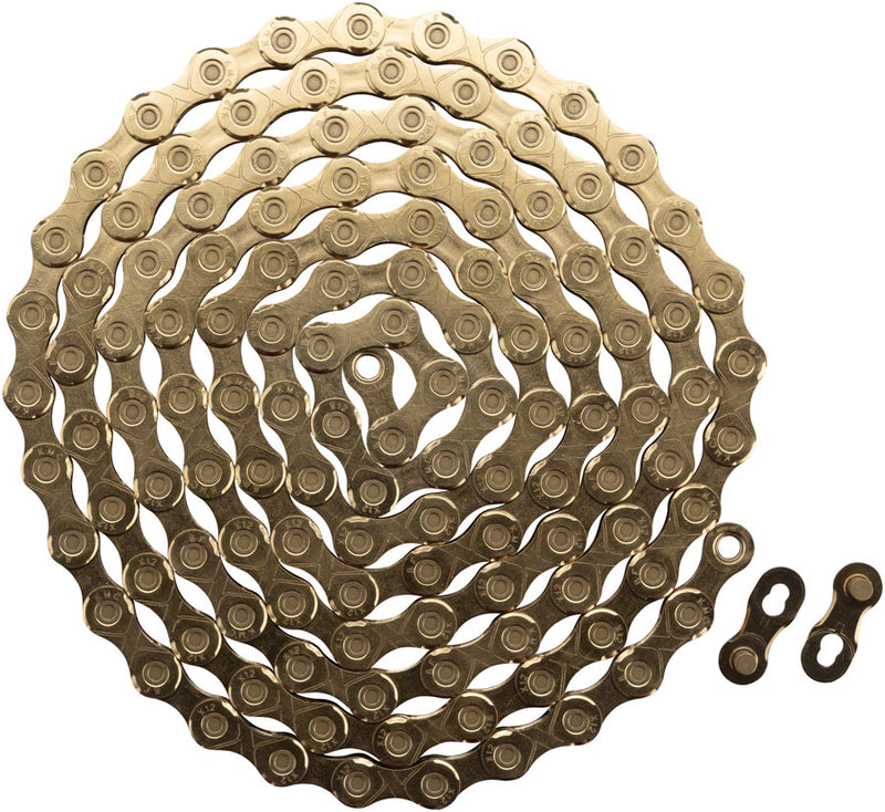 Load image into Gallery viewer, KMC X-12 Ti-Nitride Coated 12sp Chain, Gold

