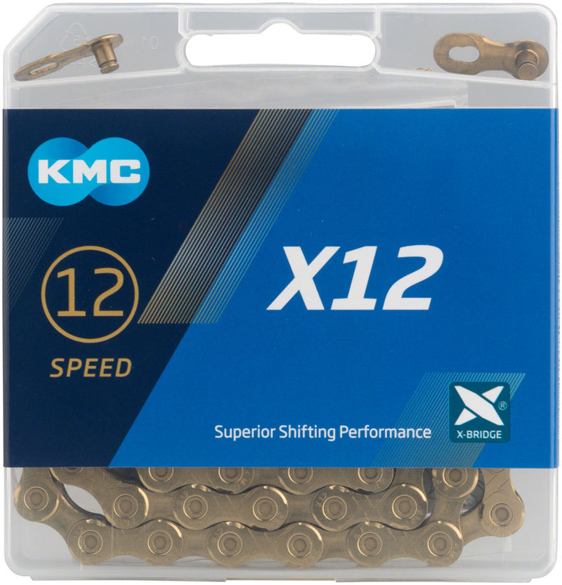 Load image into Gallery viewer, KMC X-12 Ti-Nitride Coated 12sp Chain, Gold

