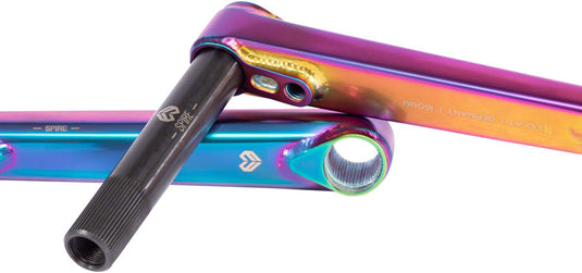 Eclat Spire 2-Piece Crankset - 160mm, RHD/LHD, 22mm Spindle, Satin Oilslick