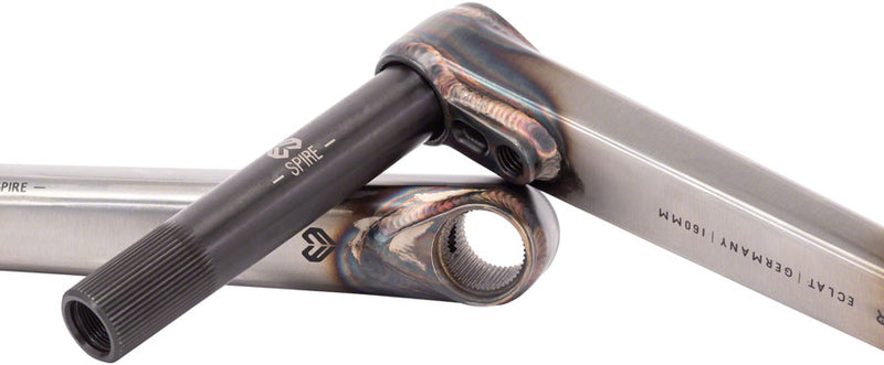 Load image into Gallery viewer, Eclat Spire Crankset Spindle: 22mm, 22mm, 170mm, Clear, BMX, Set
