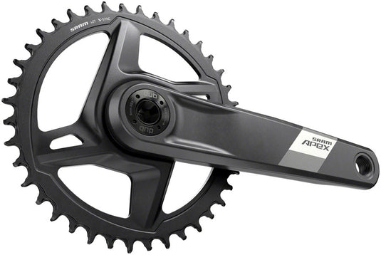 SRAM Apex D1 Crankset Speed: 12, Spindle: 28.99mm, BCD: Direct Mount, 40, DUB, 160mm, Black, Road Disc