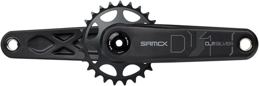 Samox Silver DJ-1 Crankset - 160mm, 3-Bolt Direct Mount 25t Chainring, 24mm Chromoly Spindle, Black