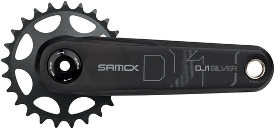 Samox Silver DJ-1 Crankset - 160mm, 3-Bolt Direct Mount 25t Chainring, 24mm Chromoly Spindle, Black