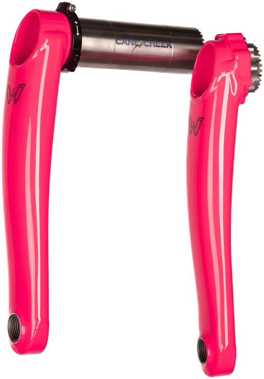 Cane Creek eeWings All-Road Titanium Crankset - 165mm, 8-Bolt Direct Mount, 30mm Spindle, Flamingo Pink