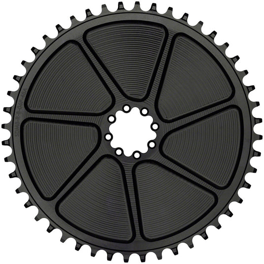 Wolf Tooth Aero Direct Mount Chainring - 48t, Direct Mount SRAM 8-Bolt, Drop-Stop B, Black