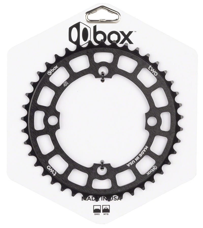 Load image into Gallery viewer, BOX Two BMX Chainring 40t 104 BCD 4-Bolt Aluminum Black Hard Anodized Finish
