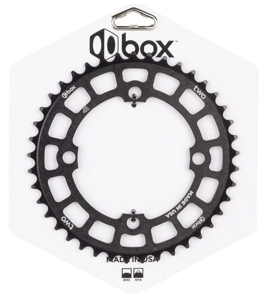 BOX Two BMX Chainring 40t 104 BCD 4-Bolt Aluminum Black Hard Anodized Finish