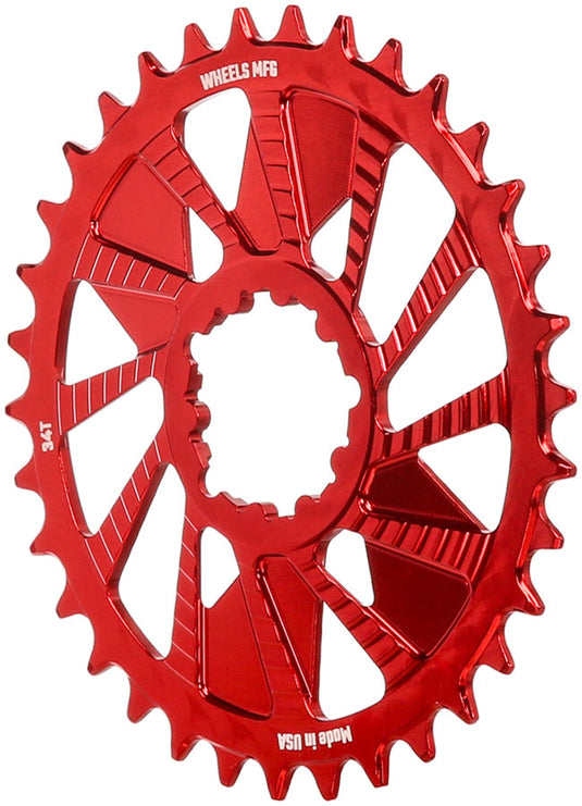 Wheels Manufacturing Direct Mount Chainring - 34t, SRAM 3-Bolt Direct Mount, 3mm Offset, Compatible with Hyperglide+