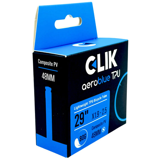 Clik AeroBlue TPU Bike Tubes with Reinforced Valve & Clik Valve 29