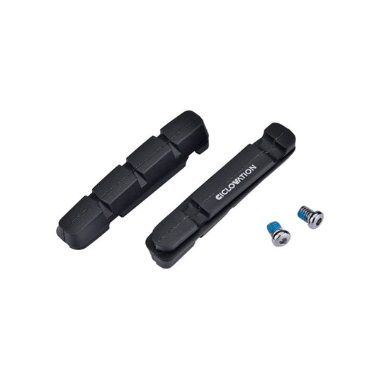 Shimano/SRAM Road Bike Brake Shoes - Organic Black Insert for Aluminum Rims, All-Weather Grip