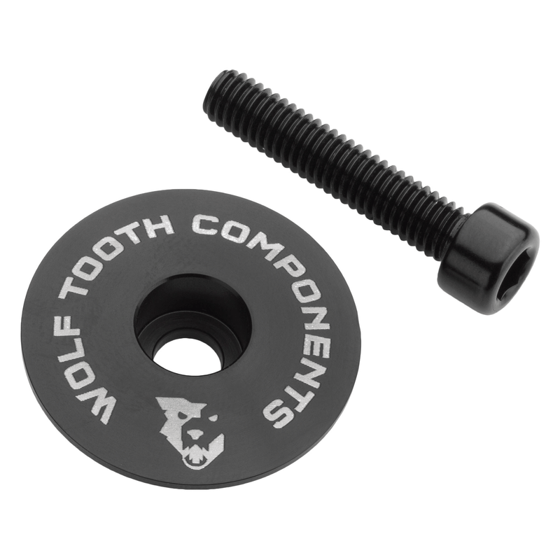 Load image into Gallery viewer, Wolf Tooth Ultralight 7075 Aluminum Stem Cap &amp; Bolt - Raw Silver
