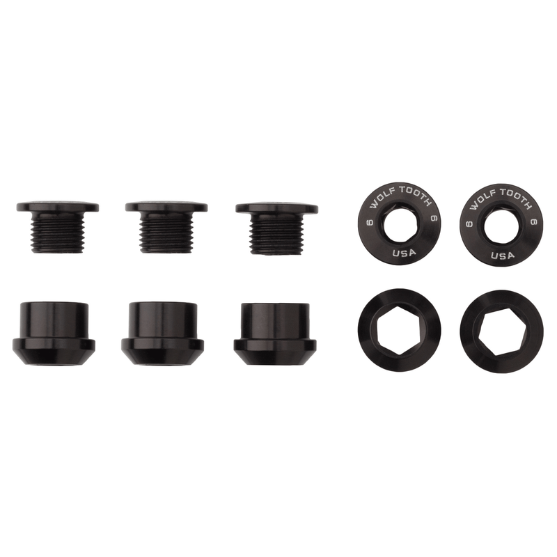 Load image into Gallery viewer, Wolf Tooth 1x Chainring Bolt Set | 6mm Aluminum, Dual Hex Fittings
