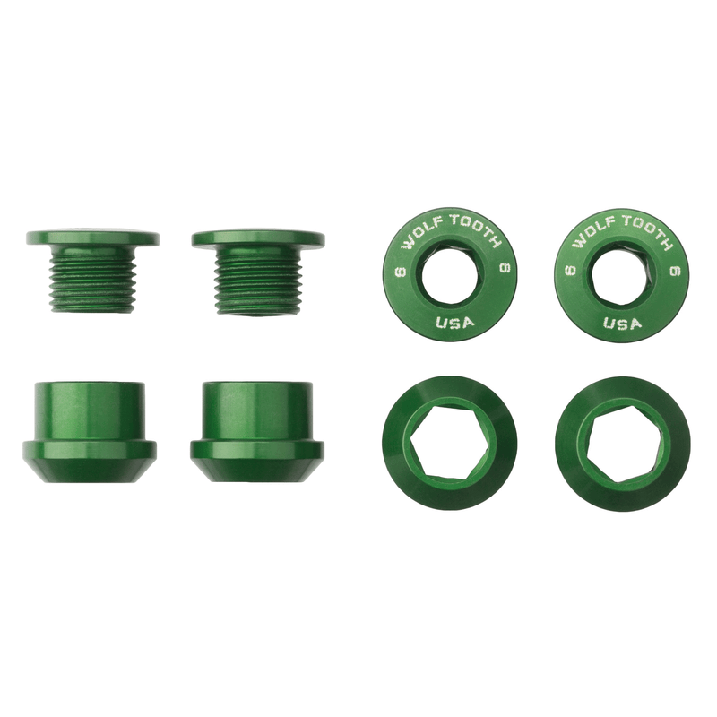 Load image into Gallery viewer, Wolf Tooth 1x Chainring Bolt Set - 7075-T6 Aluminum, Raw Silver
