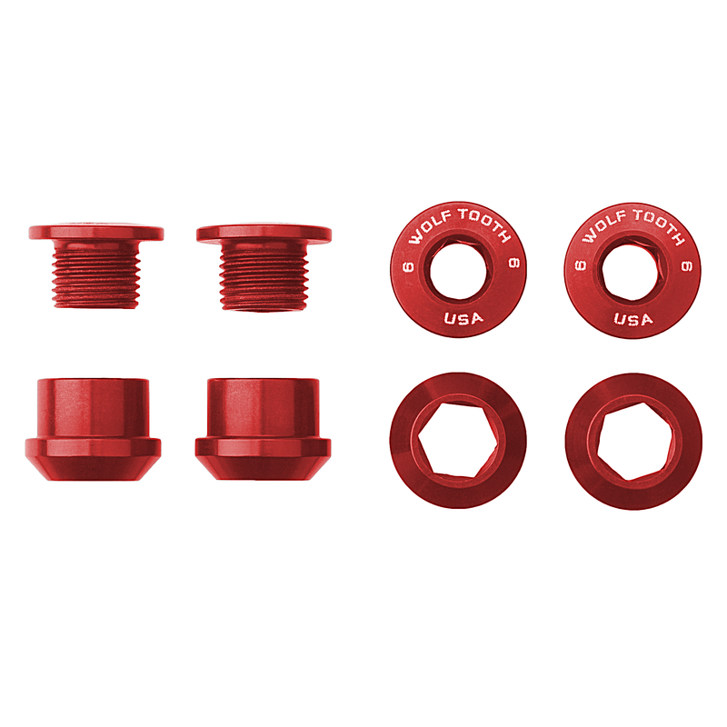 Load image into Gallery viewer, Wolf Tooth 1x Chainring Bolt Set - 7075-T6 Aluminum, Raw Silver
