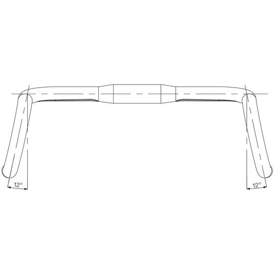 Deda Elementi Gravel 100 RHM Alloy Bar, (31.8) Blk - 46cm NLS