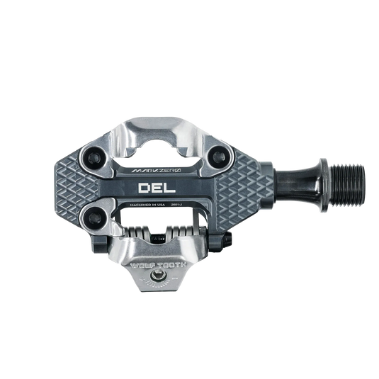 Wolf Tooth MK0 DEL Gravel Race Clipless Pedals - Single Sided Clipless, Alloy, 9/16", Shadow Gray, Pair, Shimano SPD